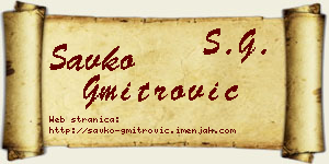 Savko Gmitrović vizit kartica